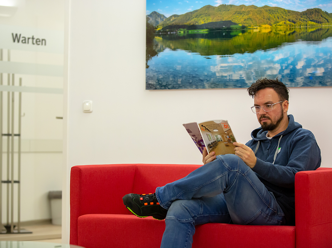 Patient im Wartebereich